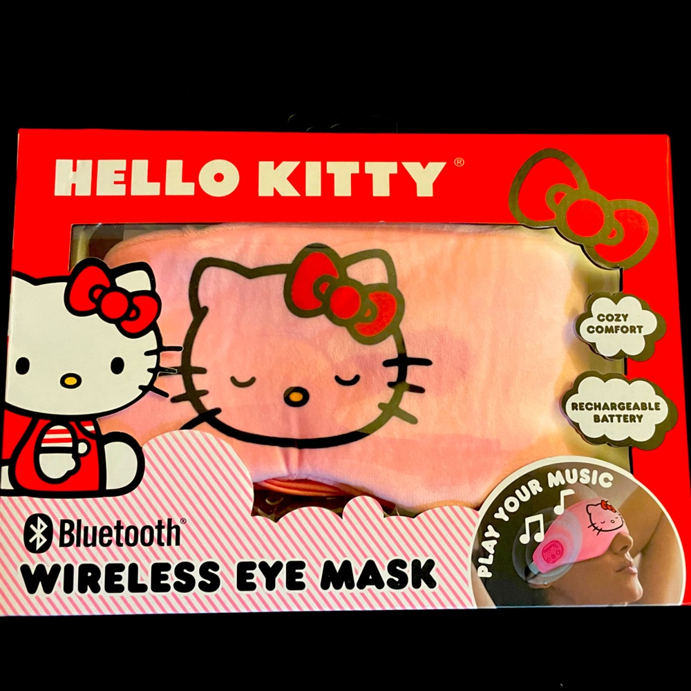 Hello kitty eye mask with Bluetooth headphones